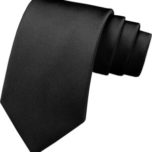Branduce Men's Solid Color Formal Woven Necktie
