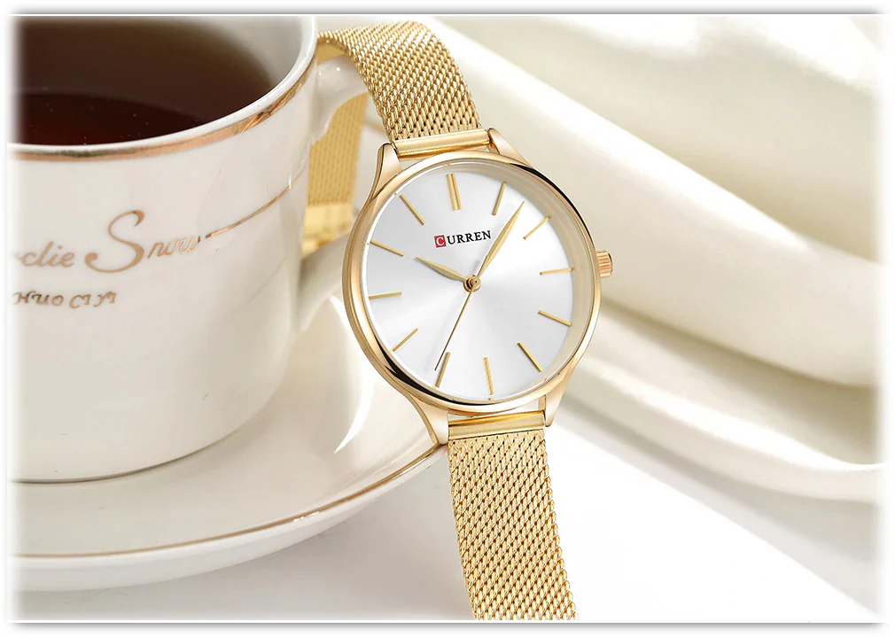 CURREN 9024 Women’s Mesh Band Wrist Watch (4)