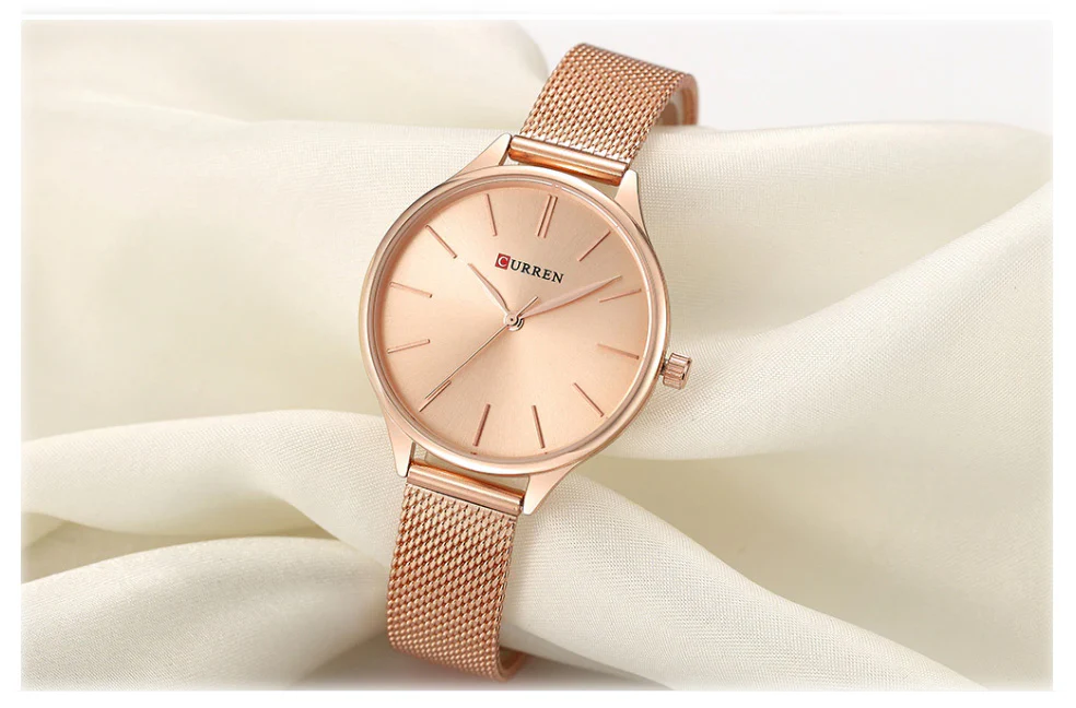CURREN 9024 Women's Mesh Band Wrist Watch (5)