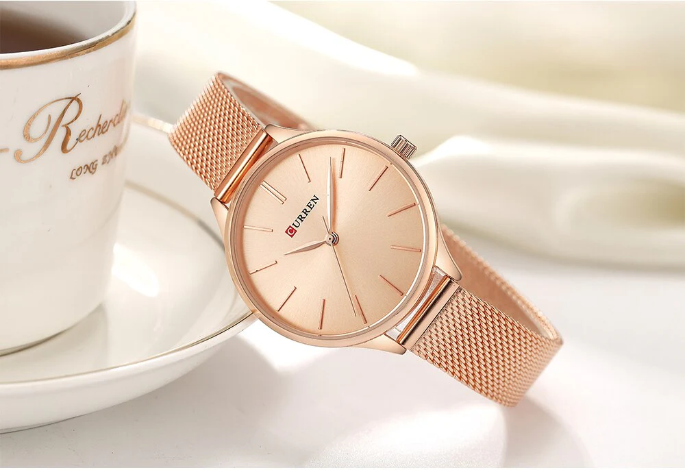CURREN 9024 Women’s Mesh Band Wrist Watch (6)