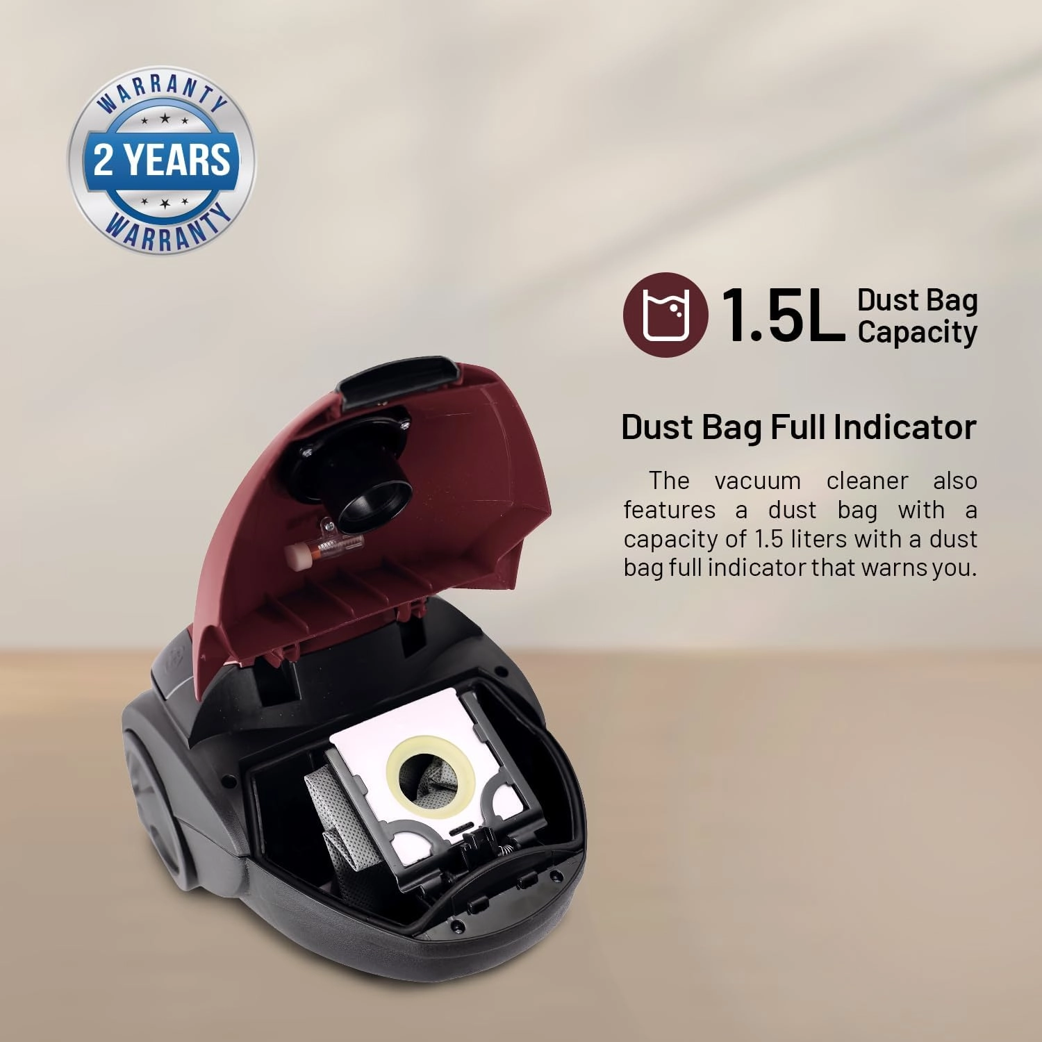 Geepas GVC2594 Vacuum Cleaner with Dust Bag (2)