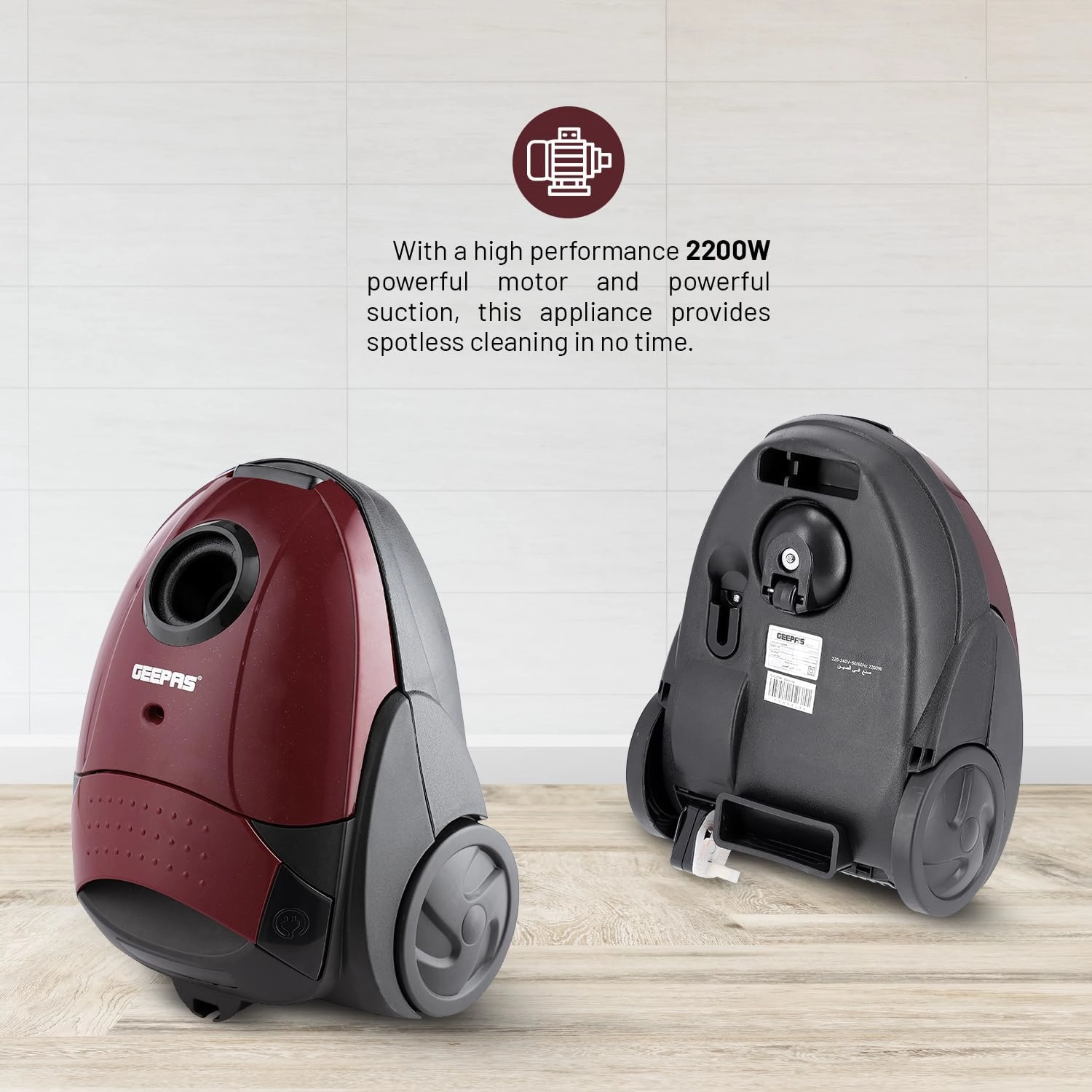 Geepas GVC2594 Vacuum Cleaner with Dust Bag (4)