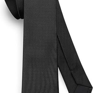 HISDERN  Skinny Solid Color Necktie for Men
