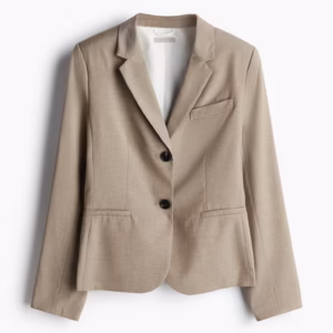 H&M Grey Ladies' Woven Fitted Blazer 