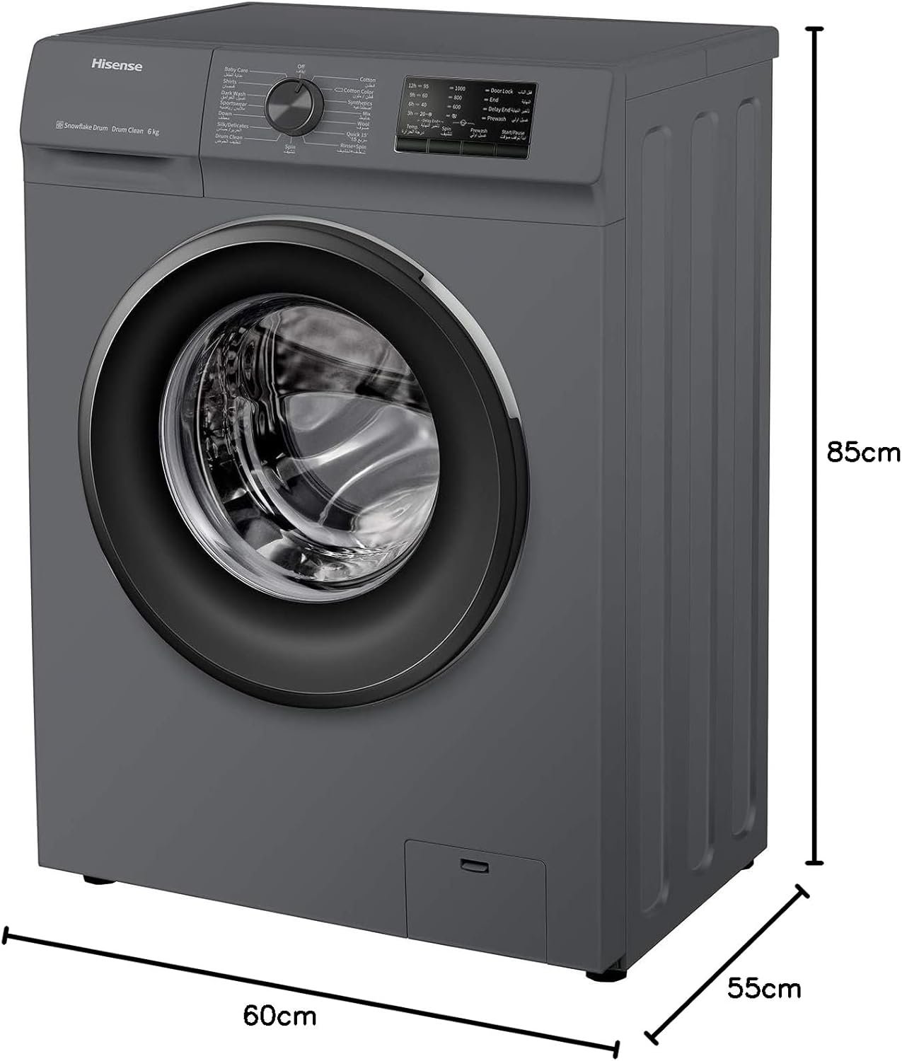 Hisense 6Kg Front Loading Washing Machine – WFVC6010T, VC Series