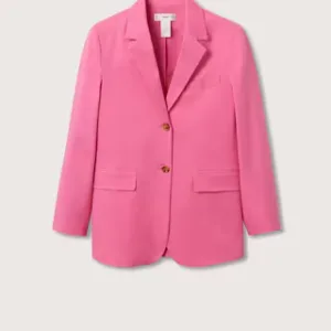 Mango Pink Ladies' Structured Cotton Blazer