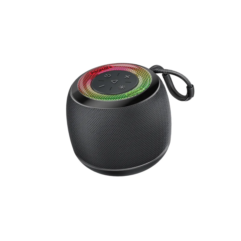 Promate Boom-5 LumiSound™ 5W High-Fidelity TWS Speaker – Black(1)