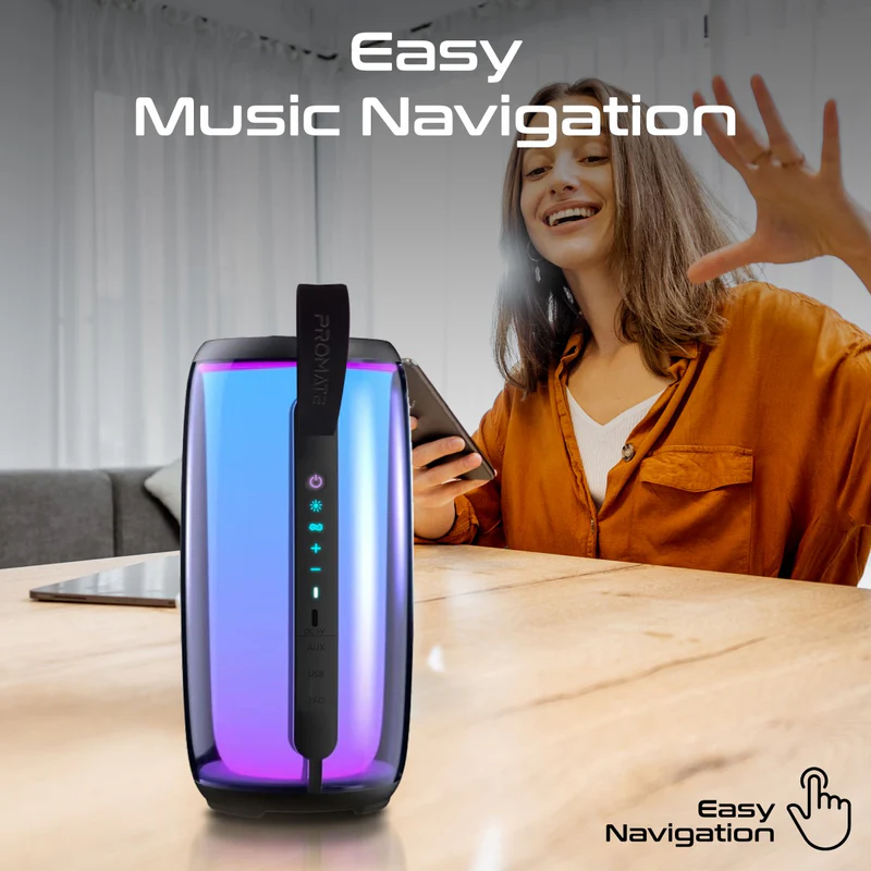 Promate LumiTower LumiSound True Wireless Bluetooth Speaker(3)