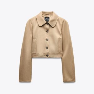 ZARA Ladies' Short Shirt-Style Trench Coat 