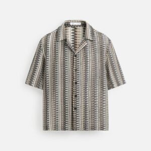 ZARA Men's Geometric Jacquard Shirt