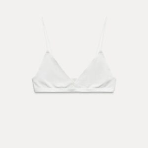 Zara White Seamless Strappy Brassiere