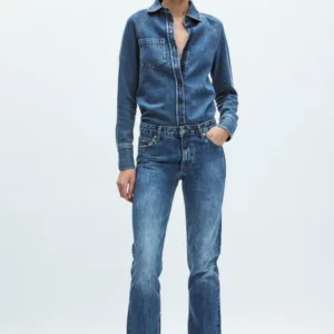 Zara's Ladies' Collection Slim Fit Mid-Rise Blue Jeans Fitted
