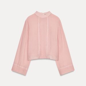 Zara's Ladies' Pintuck And Ladder Lace Blouse 